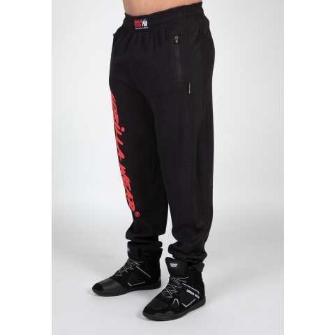 Gorilla Wear Augustine Old School Trainingsbroek - Zwart / Rood - S/M