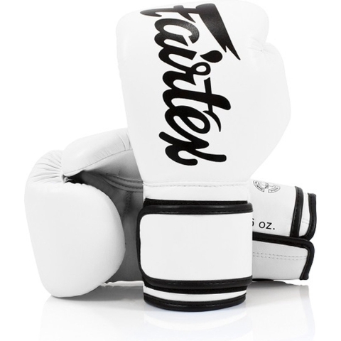 Fairtex Microfiber (Kick)bokshandschoenen - Wit - 14 oz