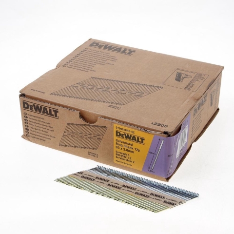 DeWALT DNPT28R63G12Z Geringde Spijkers Schuin 34° - Verzinkt - 2.8 X 63 Mm (2200st)