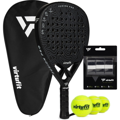 VirtuFit Fusion Pro Padel Set - Zwart - Grijs