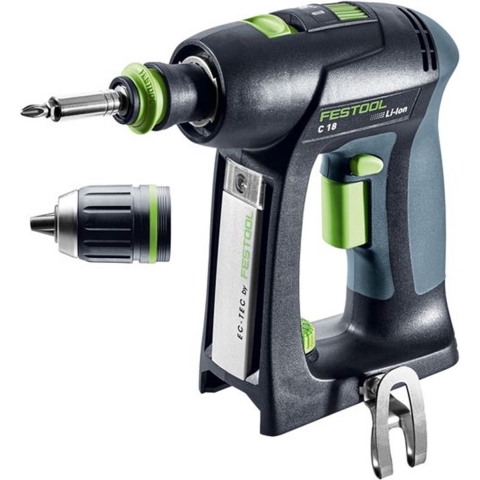 Festool C 18 LI BASIC 18V Li-Ion Accu Schroefboormachine Body In Systainer - 45Nm - 45mm - Koolborstelloos