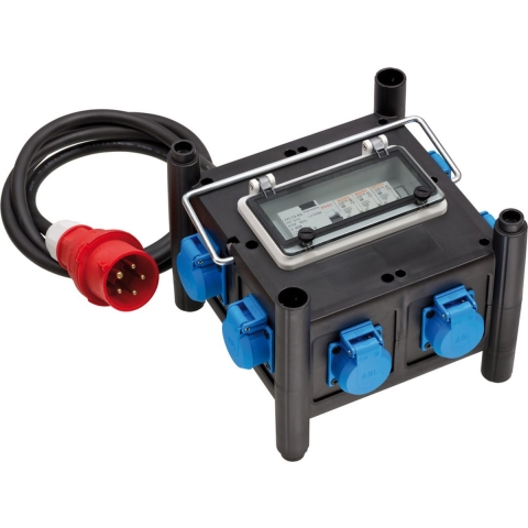 Brennenstuhl 1153690600 Compacte Rubberen Stroomverdeler BSV 3 FI/16-7 IP44 - 2m - H07RN-F5G2.5