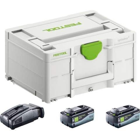 Festool SYS 18V 2x8,0/SCA16 Energieset (2x 8,0Ah) In Systainer