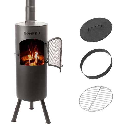 BonFeu 3002 Tuinhaard BonGiano LP - Zwart - 164cm - 30cm