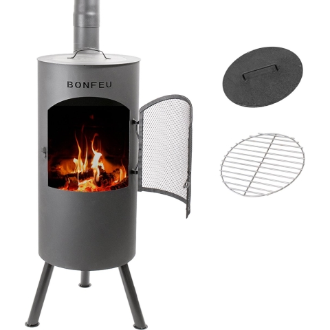 BonFeu 3501 Tuinhaard BonTino - Zwart - 164cm - 35cm
