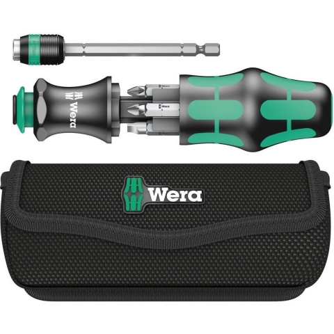 Wera 5051021001 8-delige Kraftform Kompakt Handbithouder Met Bits En Etui