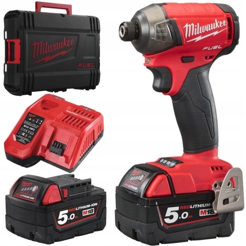 Milwaukee M18 FQID-502X 18V Li-Ion Accu Slagschroevendraaier Set (2x 5.0Ah Accu) In HD Box - Koolborstelloos