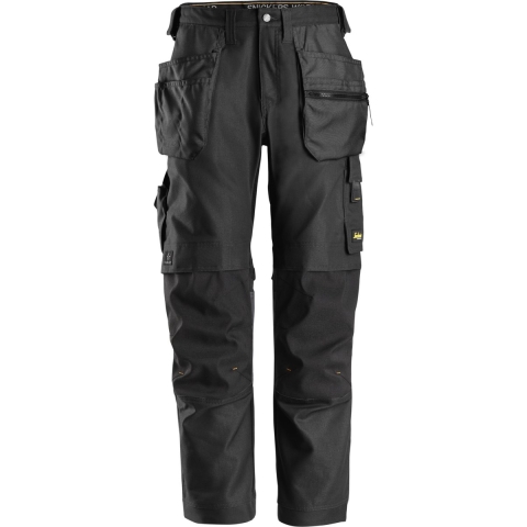 Snickers 6224 AW Werkbroek Canvas Stretch HP - Zwart - Maat 050