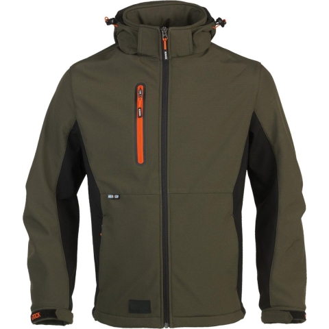 Herock Trystan Softshell Jas - Donker Kaki/Zwart - Maat XXL - Experts