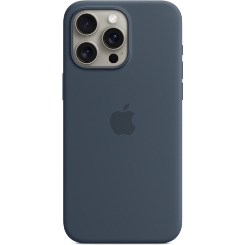 Apple Iphone 15 Pro Max Siliconenhoesje Met Magsafe - Stormblauw
