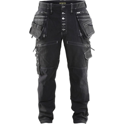 Blåkläder X1900 Werkbroek Baggy Denim Stretch 1999 - Zwart - Maat 52 (L)