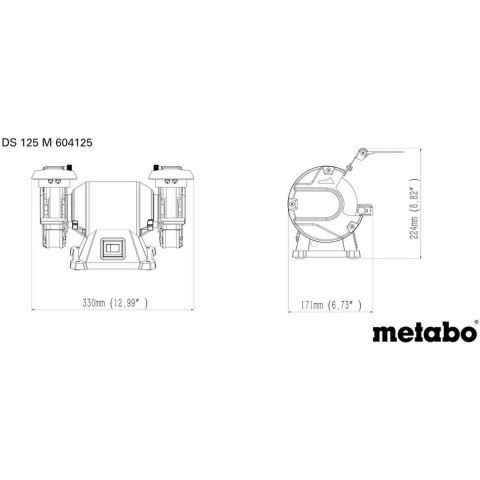 Metabo DS 125 M Dubbele Slijpmachine - 200W - 125 X 20 X 20mm