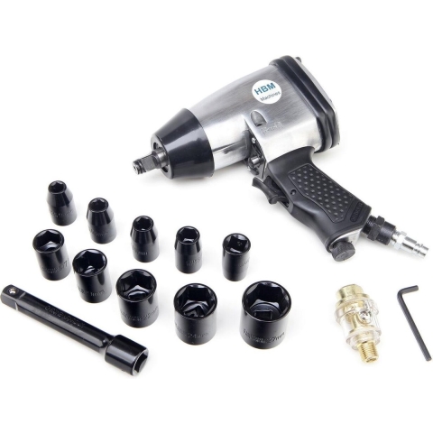 HBM 17-delige 1/2"slagmoersleutelset