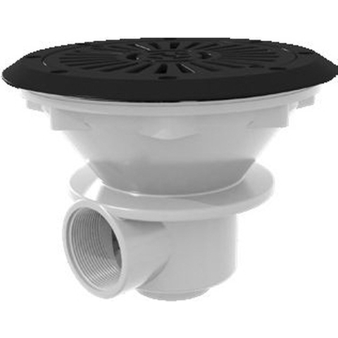 AquaForte Bodemafvoer ABS antraciet 210mm 1½" - folie