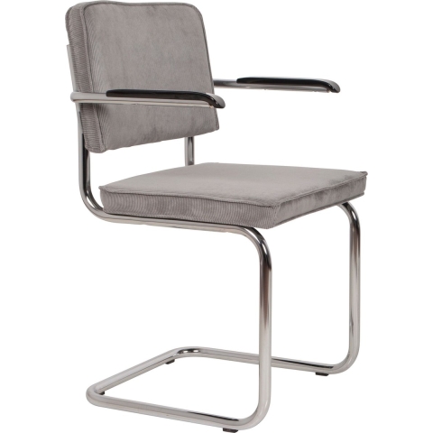 Zuiver Ridge Rib Stoel Met Armleuningen Cool Grey