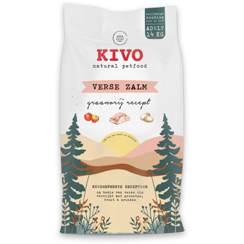 Kivo Hondenvoer Verse Zalm Graanvrij 14 kg