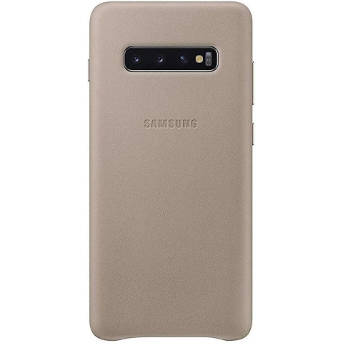 Samsung Galaxy S10 Plus Leather Cover Grijs
