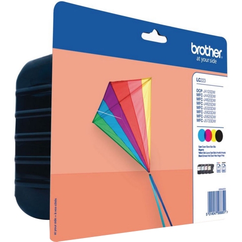 Brother LC-223 Multipack Zwart, Cyaan, Magenta, Geel