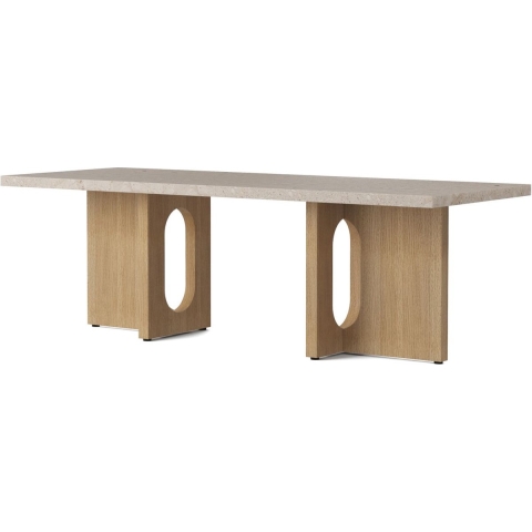 Audo Copenhagen Androgyne Salontafel 120x45 Naturel Eiken Kunis Breccia
