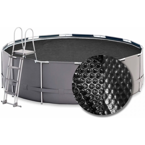W'eau Premium solar cover rond - 320 cm (zeilmaat 314) - Zwart - W'eau