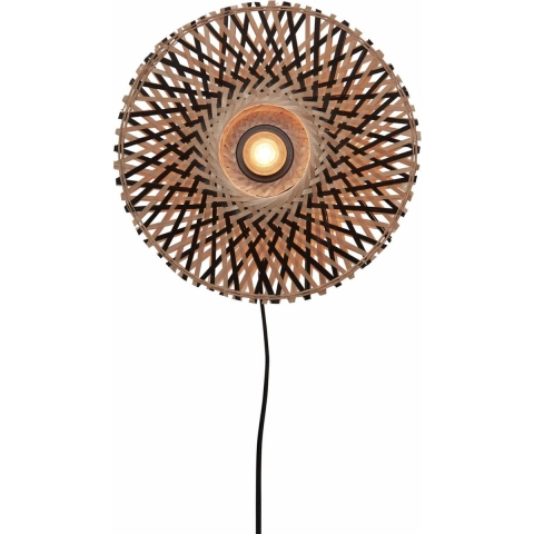 Good&Mojo Kalimantan Wandlamp Extra SmallØ30 Zwart/naturel