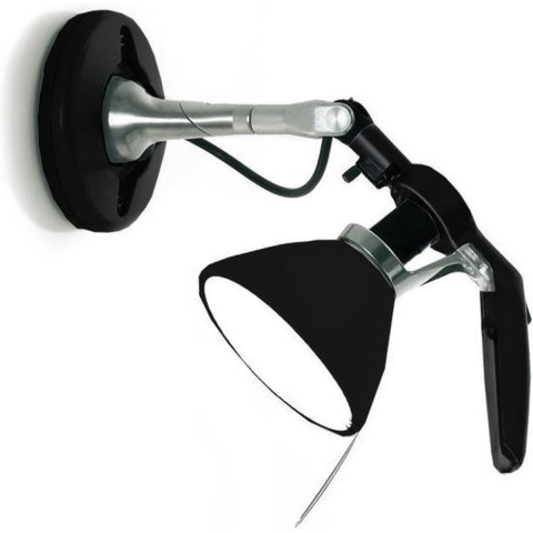 Luceplan Fortebraccio Wandlamp 1-arm Zwart