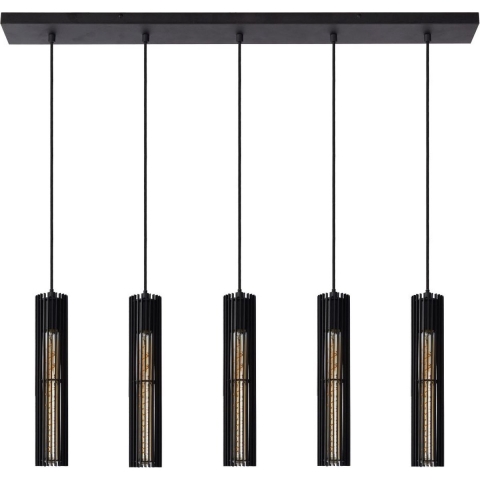 Lucide Lionel 5 Cluster Hanglamp Lineair Zwart