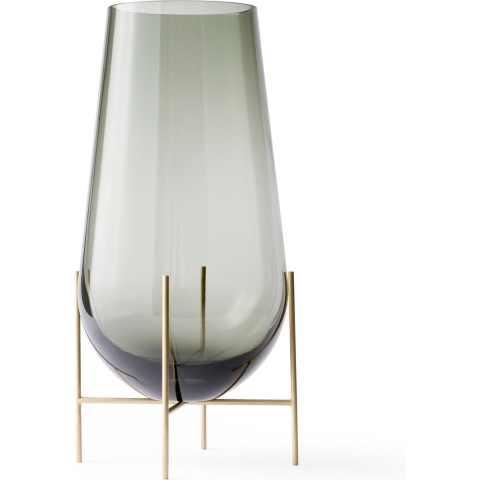 Audo CopenhagenÉchasse Vaas Small Smoke / Brushed Brass