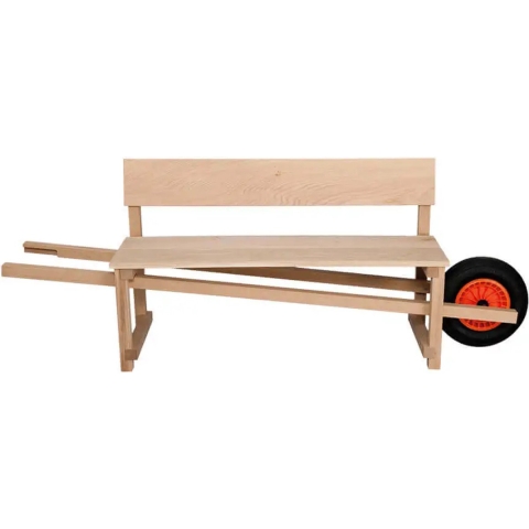 Weltevree Wheelbench Tuinbank Kruiwagenbank Eiken