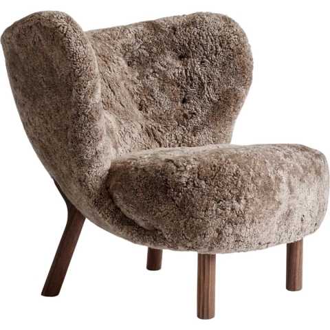 &tradition Little Petra Fauteuil Walnoot Sheepskin Sahara