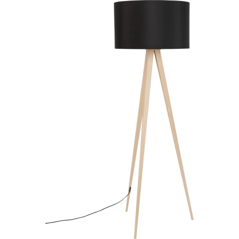 Zuiver Tripod Wood Vloerlamp Driepoot Zwart