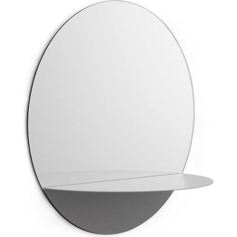 Normann Copenhagen Horizon RoundØ34 Spiegel Met Plankje Grijs