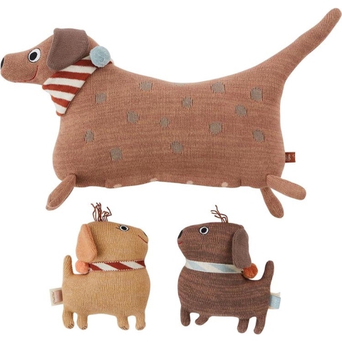 OYOY Hunsi Hond Incl 2 Puppies Knuffel
