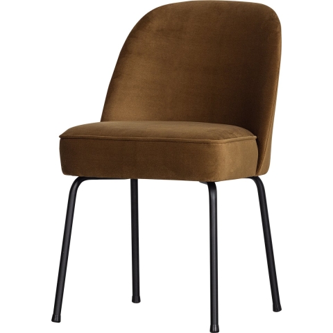 BePureHome Vogue Eetkamerstoel Fluweel Honing Geel