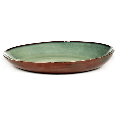 Serax Terres De Rêves By Anita Le Grelle Serveerschaal Ø35,5 Misty Grey/rust