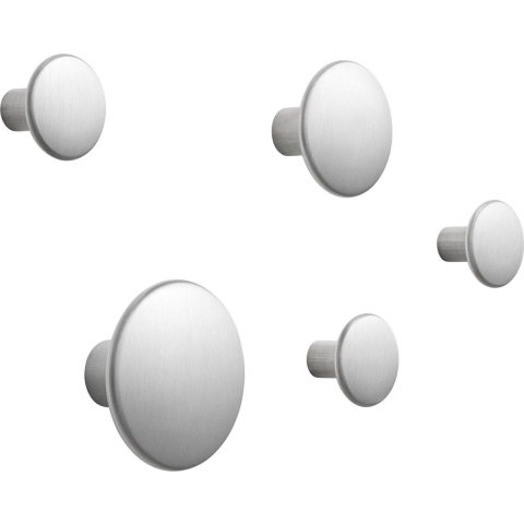 Muuto The Dots Metal Haak Set Van 5 Aluminum