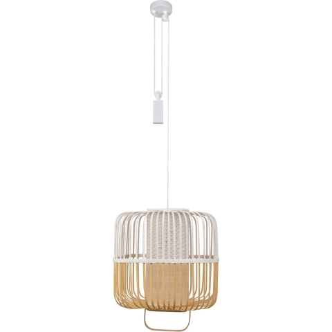 Forestier Bamboo Square Hanglamp Medium White