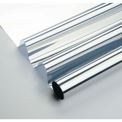 5x rollen raamfolie zonwerend semi transparant/zilver 60 cm x 2 meter statisch -
