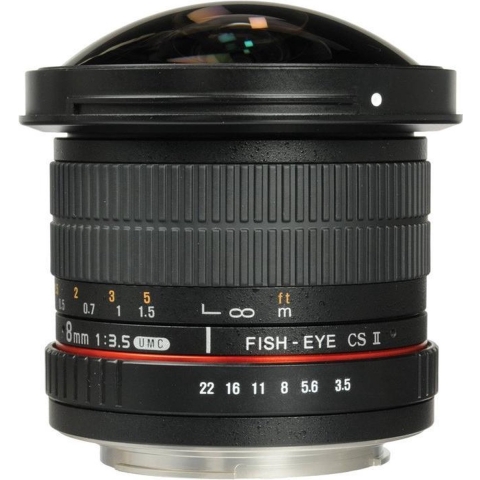 Samyang 8mm F3.5 UMC fisheye CSII Canon EF-S
