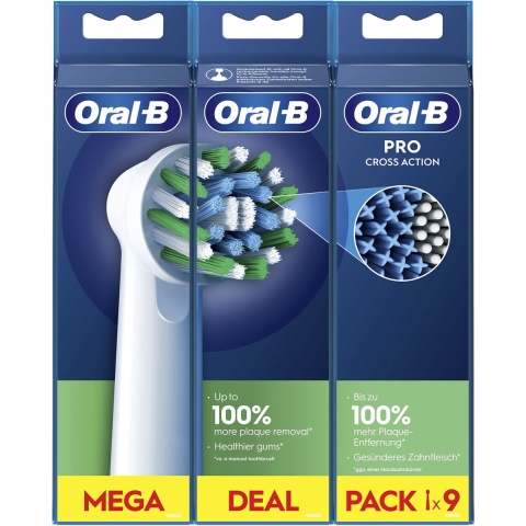 Oral-B Cross Action Opzetborstels | 9 stuks
