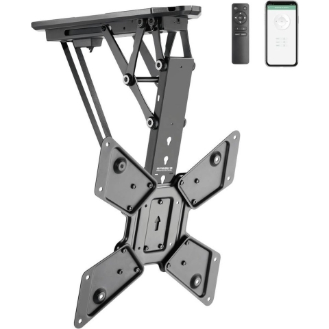 SpeaKa Professional SP-TVCM-510 TV-plafondbeugel Met elektromotor, Kantelbaar, Besturing via app 58,4 cm (23) - 139,7 cm (55)