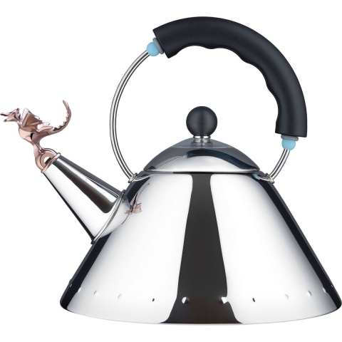 Alessi Fluitketel Tea Rex - 9093REX B - Zwart - 2 liter - door Micheal Graves
