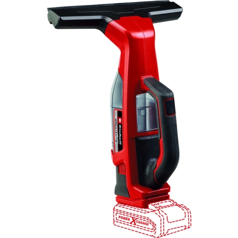 Einhell Brillianto Power X-Change Raamreiniger Rood, Zwart