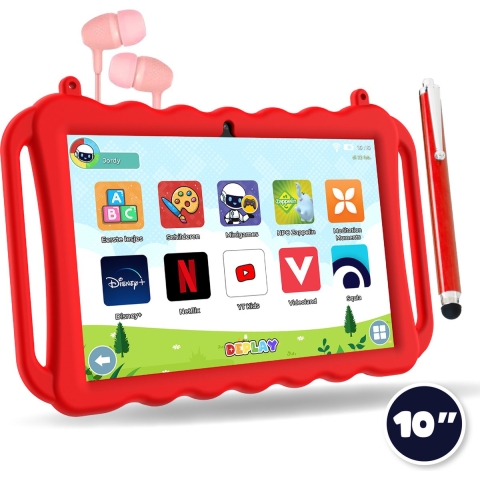 Deplay Kids Tablet Pro - 10 Inch 128 Gb Rood Wifi + 4g (lte)