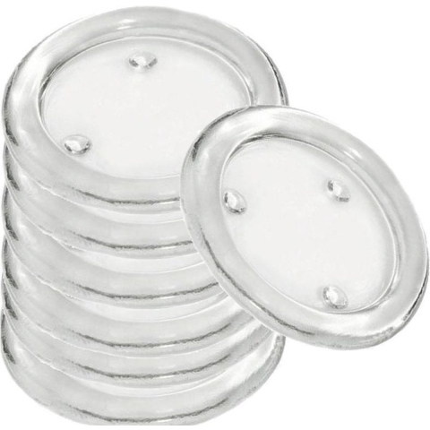 30x Ronde kaarsenhouders/kaars onderzetters van glas 11 cm -