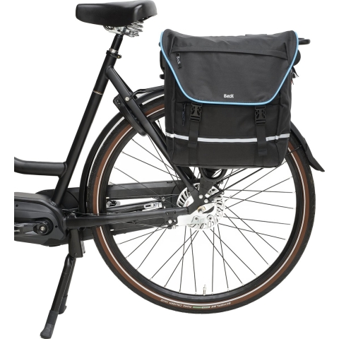 Dubbele fietstas SPRTV Blauwe Bies 40L Zwart