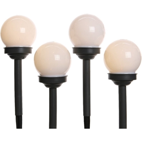 Solar prikspots - set 20x - bollen verlichting - H27 cm - warm wit -