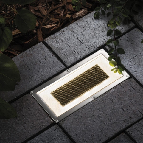 Paulmann 93775 Box Inbouwlamp op zonne-energie 0.6 W Warmwit RVS, Helder