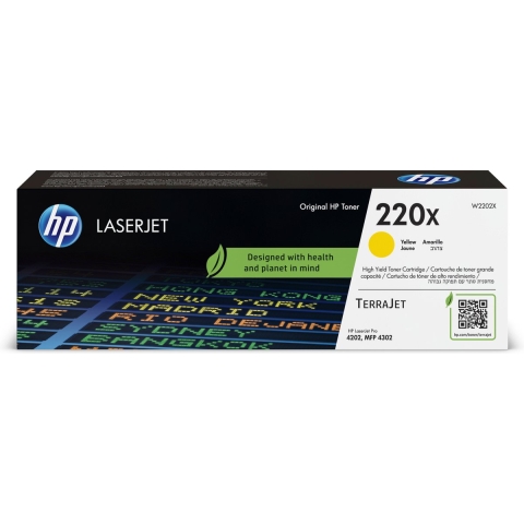 HP 220X originele LaserJet-tonercartridge, geel