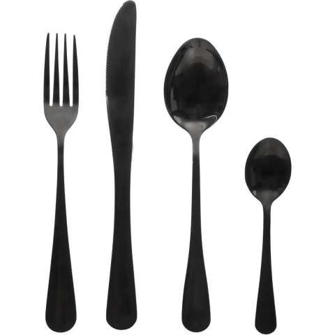 Secret de Gourmet Bestekset Shadow - 48-delig - RVS - zwart -